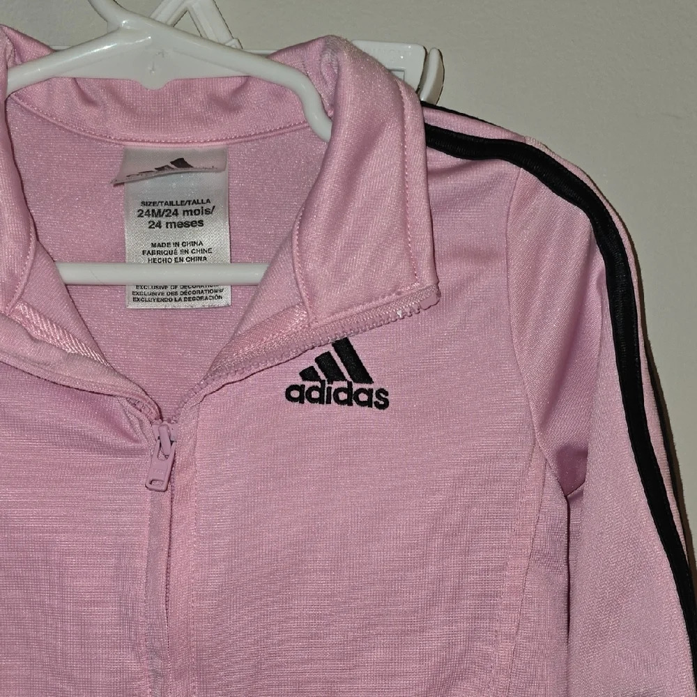 Adidas Kids Pink Set with Black Accents LOT-R1 - Picture 3 of 9